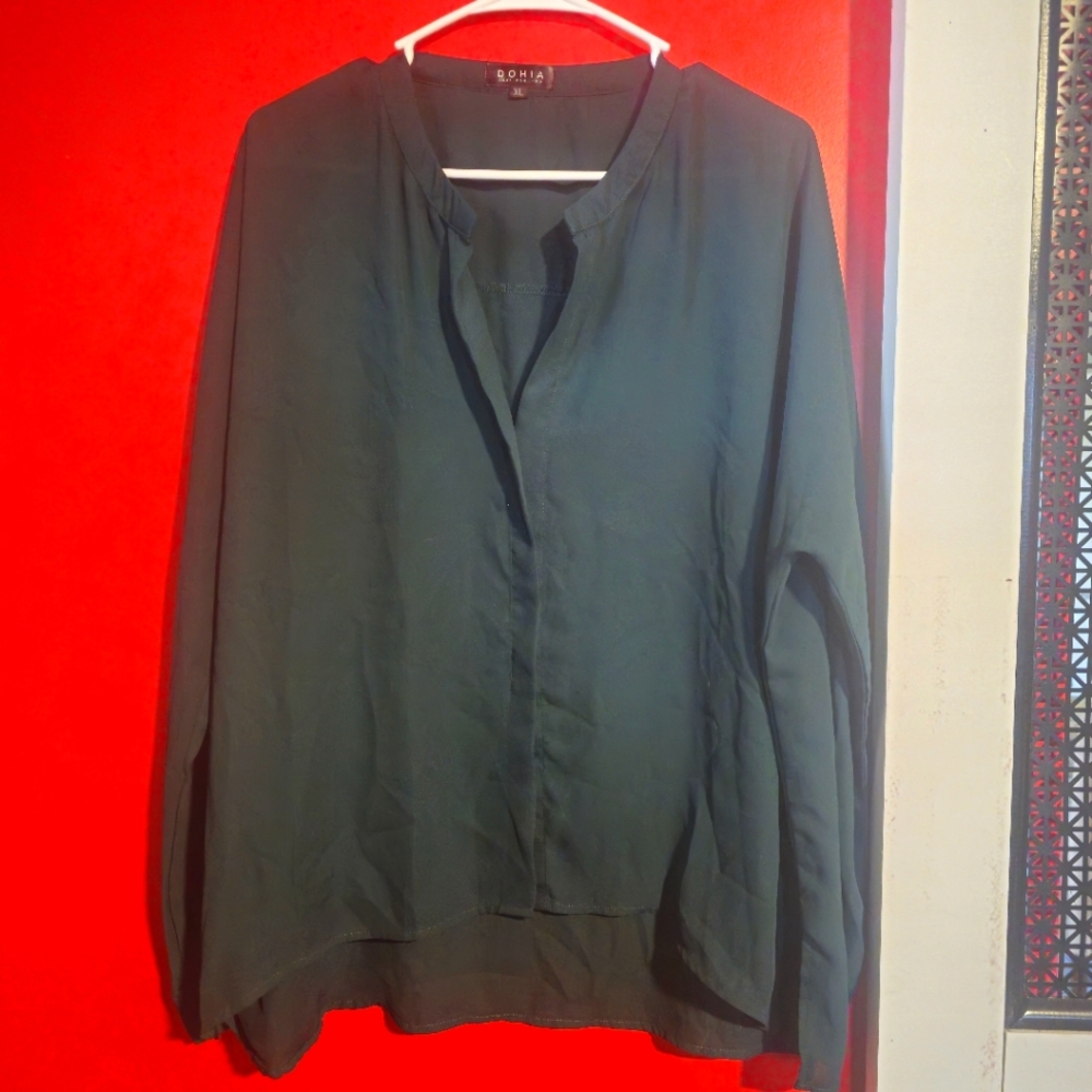 DOHIA Dark Green Blouse
